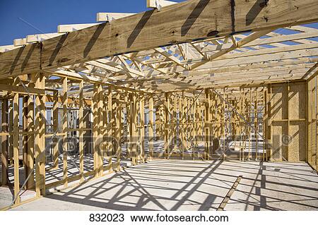 Stock Image - A construction site for a new home. Fotosearch