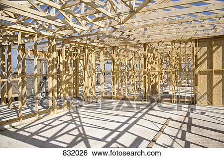 Stock Photograph - A construction site for a new home. Fotosearch
