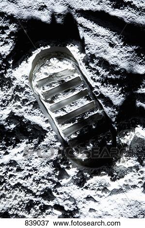 A footprint on the moon View Large Photo Image Stock Photo - A footprint on the moon. Fotosearch