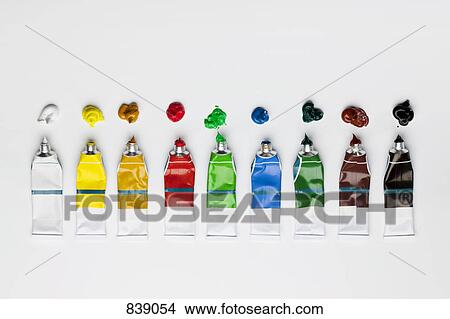 A row of oil paint tubes View Large Photo Image Picture - A row of oil paint tubes. Fotosearch