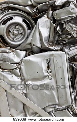 Stock Photo - Crushed vehicles. Fotosearch
