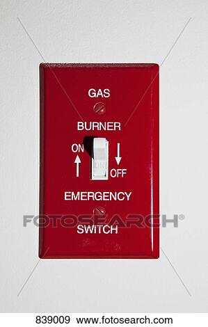 burner emergency switch gas fotosearch