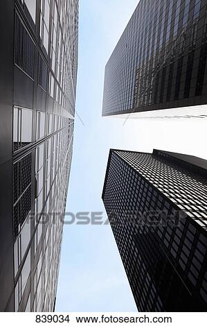 Picture - Low angle view of skyscrapers, Manhattan, New York City, NY, USA. Fotosearch