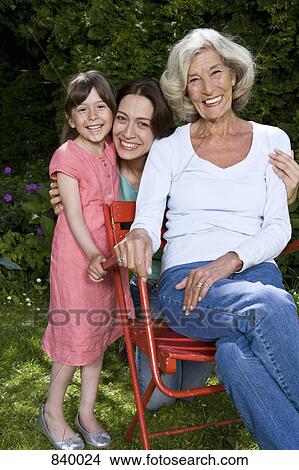Picture - Portrait of a woman with her daughter and granddaughter. Fotosearch
