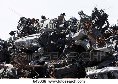 Stock Photo - Scrap metal in a junkyard. Fotosearch