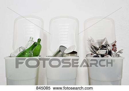 Three full recycling bins View Large Photo Image Stock Photography - Three full recycling bins. Fotosearch