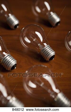 Stock Image - A medium group of light bulbs. Fotosearch