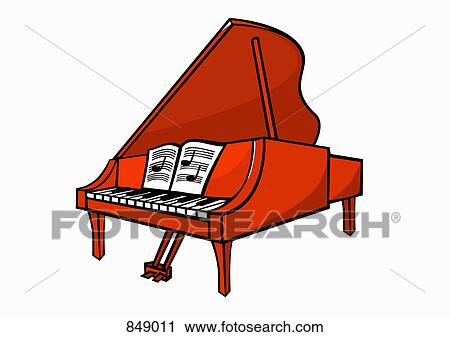Clipart - A grand piano. Fotosearch