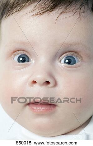 Stock Photography - Portrait of a baby girl. Fotosearch