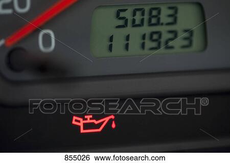 Stock Photograph - Vehicle dashboard warning light. Fotosearch