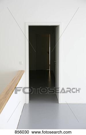 Stock Image - An open door to a hallway. Fotosearch