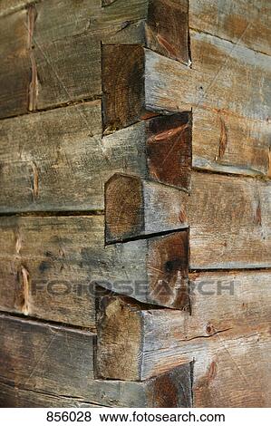 Corner of a wooden structure View Large Photo Image Stock Photo - Corner of a wooden structure. Fotosearch