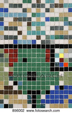 Stock Image - Detail of colored tiles. Fotosearch