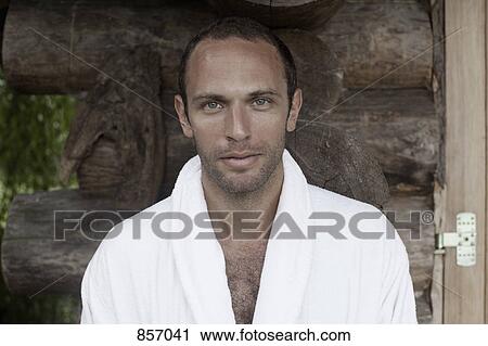 A man in a bathrobe, portrait View Large Photo Image Stock Image - A man in a bathrobe, portrait. Fotosearch
