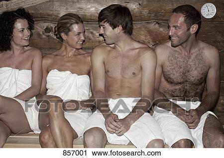 Four friends in a sauna View Large Photo Image Stock Image - Four friends in a sauna. Fotosearch