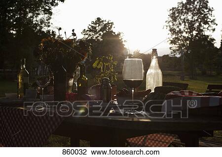Stock Image - The morning after a dinner party. Fotosearch