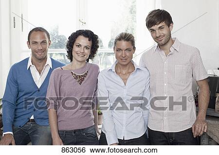 Stock Photograph - Four friends. Fotosearch