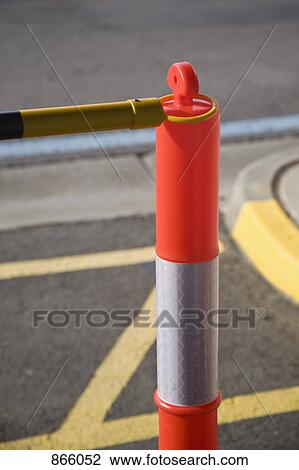 Detail of a safety barrier and bollard View Large Photo Image Stock Image - Detail of a safety barrier and bollard. Fotosearch