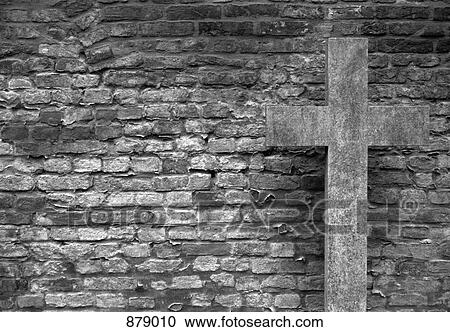 Stock Image - A stone cross. Fotosearch