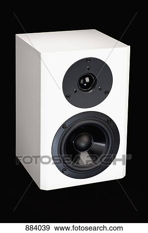 A single white speaker View Large Photo Image Stock Photo - A single white speaker. Fotosearch