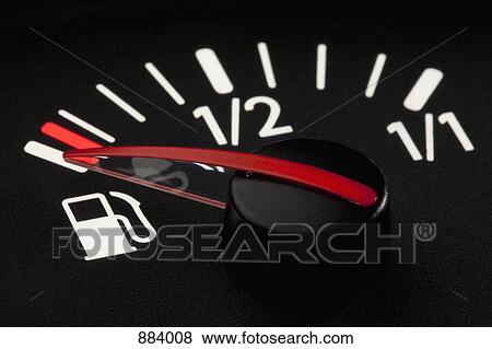Stock Photo - Detail of a fuel gauge. Fotosearch