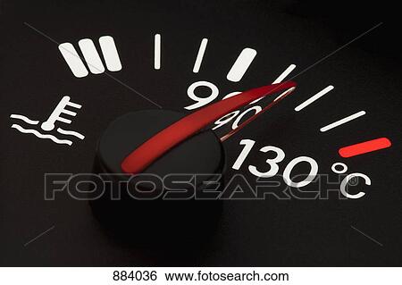 Detail of a temperature gauge in a car View Large Photo Image Stock Photograph - Detail of a temperature gauge in a car. Fotosearch