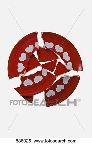 A broken plate with heart shapes View Large Photo Image Stock Photography - A broken plate with heart shapes. Fotosearch