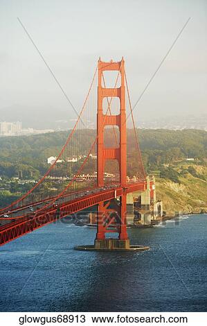 Aerial view of traffic moving on a bridge, Golden Gate Bridge, San Francisco, California, USA View Large Photo Image Stock Image - Aerial view of traffic moving on a bridge, Golden Gate Bridge, San Francisco, California, USA. Fotosearch