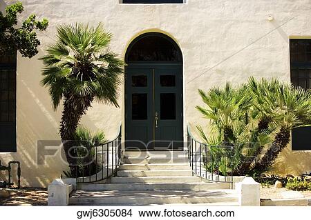 Arched doorway in a stucco building, San Diego, California, USA View Large Photo Image Picture - Arched doorway in a stucco building, San Diego, California, USA. Fotosearch