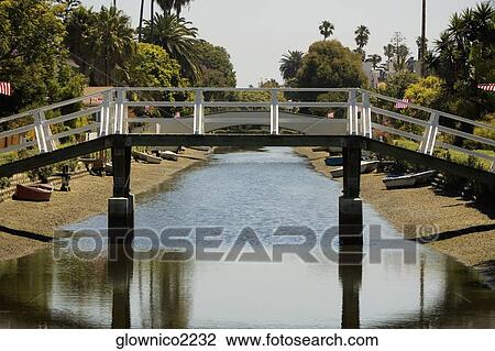 Bridge built over a canal, Venice, Los Angeles, California, USA View Large Photo Image Stock Image - Bridge built over a canal, Venice, Los Angeles, California, USA. Fotosearch
