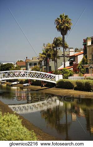 Bridge built over a canal, Venice, Los Angeles, California, USA View Large Photo Image Stock Photograph - Bridge built over a canal, Venice, Los Angeles, California, USA. Fotosearch