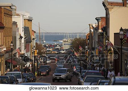Cars on the street, Annapolis, Maryland, USA View Large Photo Image Stock Image - Cars on the street, Annapolis, Maryland, USA. Fotosearch