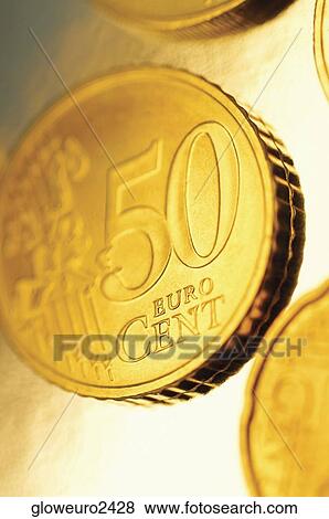 Stock Photo - Close-up of a fifty Eurocent coin. Fotosearch