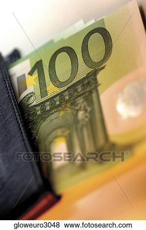 Close-up of a hundred Euro banknote View Large Photo Image Stock Photo - Close-up of a hundred Euro banknote. Fotosearch