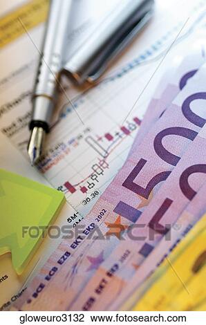 Close-up of a pen on assorted Euro banknotes View Large Photo Image Stock Image - Close-up of a pen on assorted Euro banknotes. Fotosearch