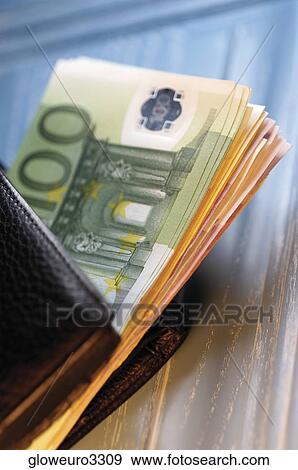 Stock Photo - Close-up of a stack of Euro banknotes. Fotosearch