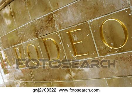 Close-up of a tiled Rodeo sign, Los Angeles, California, USA View Large Photo Image Stock Image - Close-up of a tiled Rodeo sign, Los Angeles, California, USA. Fotosearch
