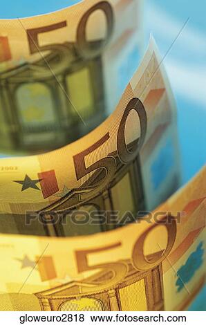 Close-up of an array of fifty Euro banknotes View Large Photo Image Stock Photo - Close-up of an array of fifty Euro banknotes. Fotosearch