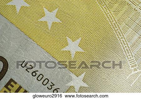 Stock Photograph - Close-up of Euro banknote. Fotosearch