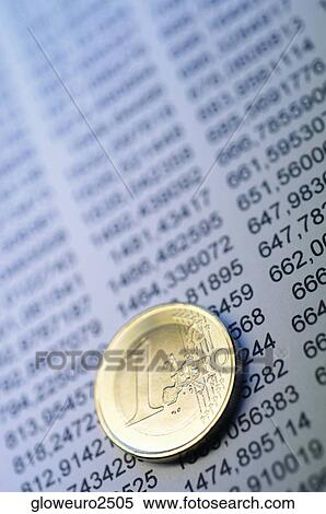 Close-up of Eurocent coin on financial figures View Large Photo Image Stock Photography - Close-up of Eurocent coin on financial figures. Fotosearch