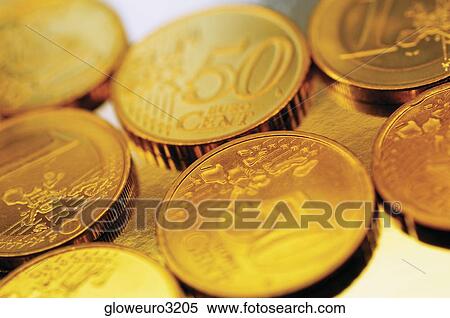 Close-up of Eurocent coins View Large Photo Image Stock Photography - Close-up of Eurocent coins. Fotosearch