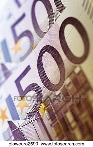 Stock Image - Close-up of five hundred Euro banknotes. Fotosearch