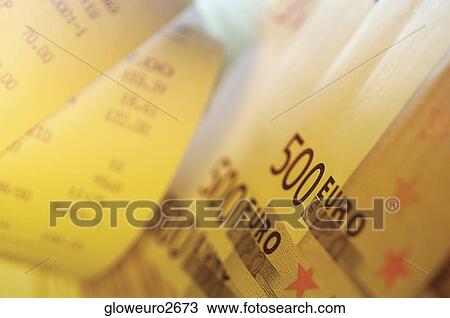 Stock Image - Close-up of five hundred Euro banknotes. Fotosearch