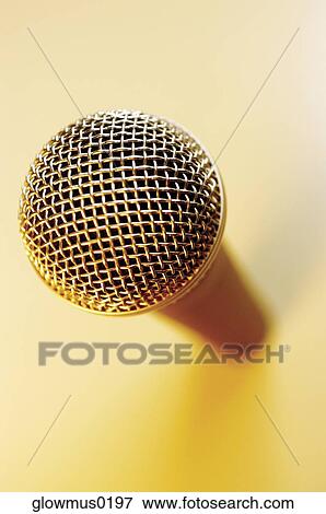 Close-up of microphone View Large Photo Image Stock Photo - Close-up of microphone. Fotosearch