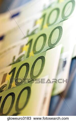 Close-up of one hundred Euro banknotes View Large Photo Image Stock Image - Close-up of one hundred Euro banknotes. Fotosearch