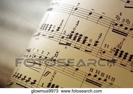Stock Image - Close-up of sheet music. Fotosearch