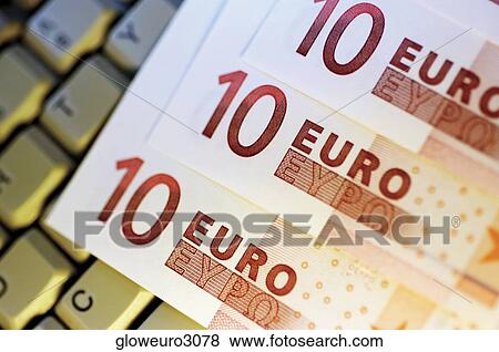 Close-up of ten Euro banknotes View Large Photo Image Stock Photo - Close-up of ten Euro banknotes. Fotosearch