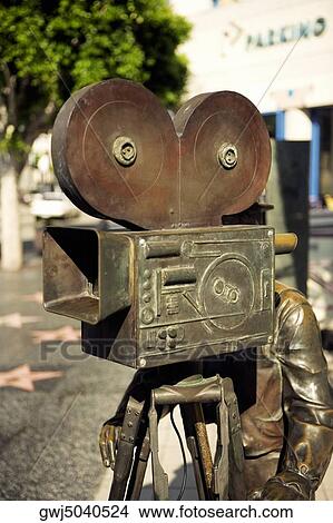 Close-up of the statue of a filmmaker, Los Angeles, California, USA View Large Photo Image Picture - Close-up of the statue of a filmmaker, Los Angeles, California, USA. Fotosearch