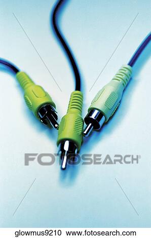 Close-up of three audio cables View Large Photo Image Stock Image - Close-up of three audio cables. Fotosearch