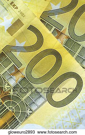 Close-up of two hundred Euro banknotes View Large Photo Image Stock Image - Close-up of two hundred Euro banknotes. Fotosearch